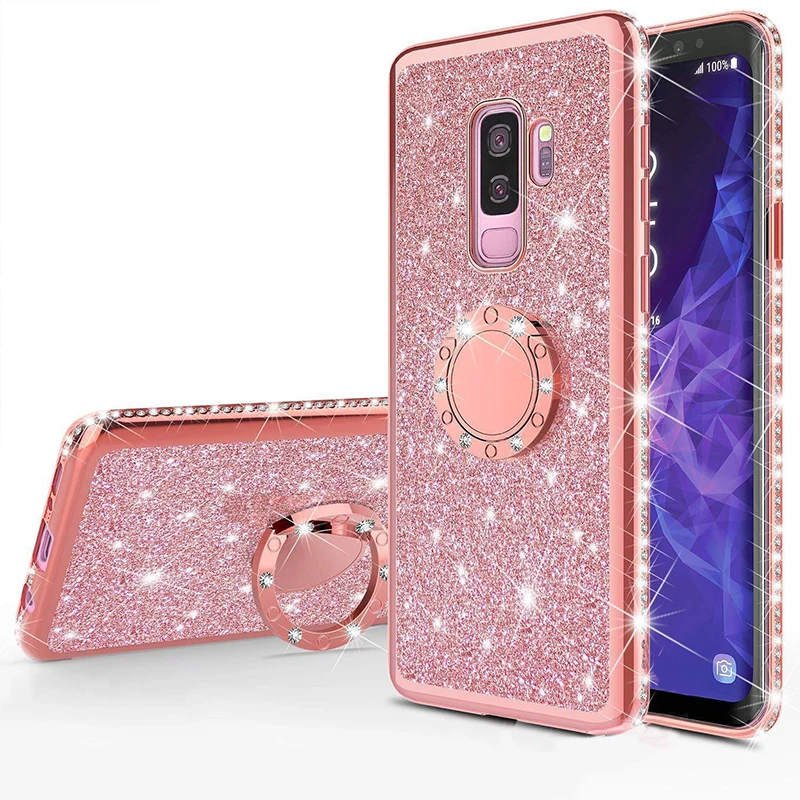 Блестящий Алмазный Мягкий чехол из ТПУ для Samsung Galaxy S10 S10e S8 S9 Plus S7 edge A5 A7 2018 A6 A8 Note 8 9