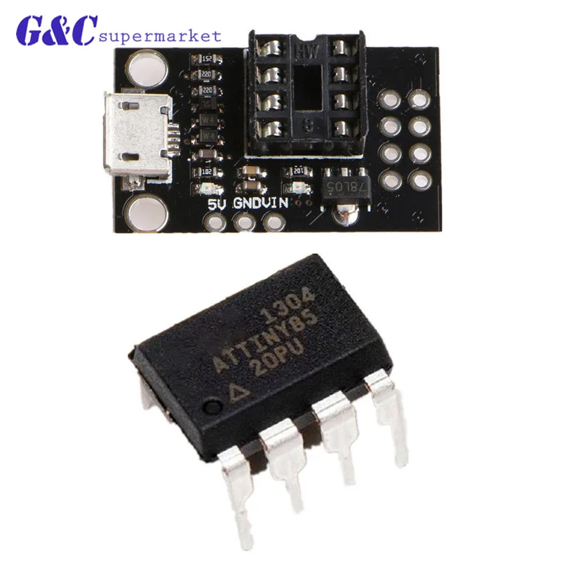 ATtiny13A/ATtiny25/ATtiny45/ATtiny85 Подключаемая плата для программирования развития