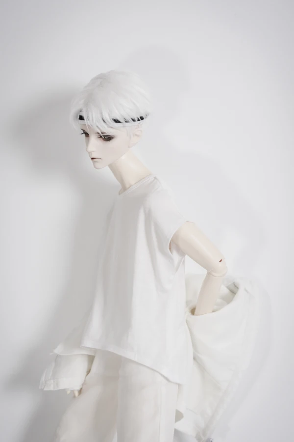 Одежда для куклы BJD футболка с коротким рукавом спереди и сзади 2 цвета на 1/4 1/3 MSD