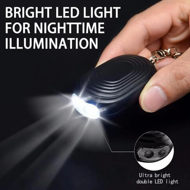 Black color women attack alarm Torch light super loud personal safety kids security | Безопасность и защита
