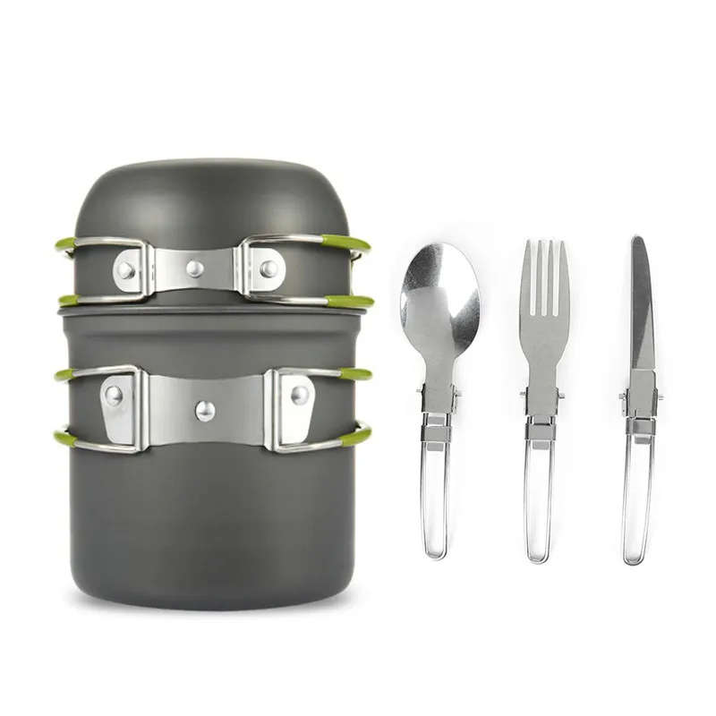 Набор походной посуды Hewolf из алюминиевого сплава набор для пикника со складной ложкой вилкой ножом