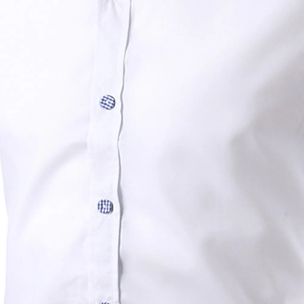 Рубашка Chemise Homme, с длинным рукавом, на пуговицах, лето, осень, мужская повседневная одежда, облегающая, на каждый день, для мужчин, s, модные футболки, однотонный, хлопок, для пляжа C