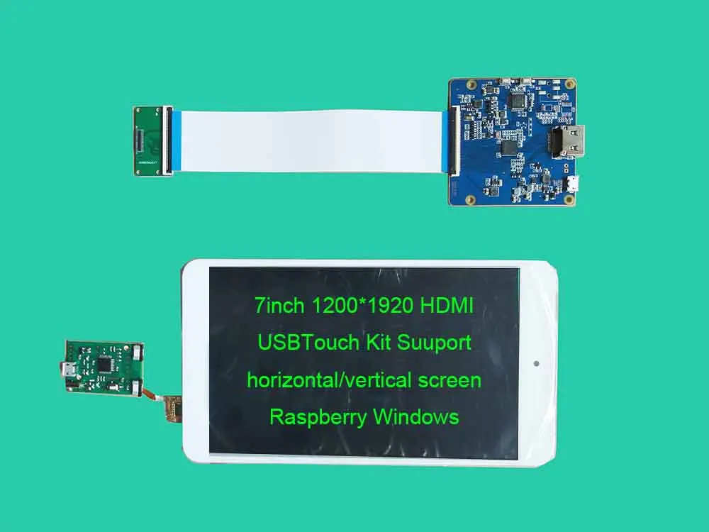 LCD-driver-touch 7 дюймов HDMI ips Дисплей 1200*1920 MIPI ЖК-дисплей с драйвер платы флеш-накопитель USB, сенсорный Поддержка Win7 8 10 Raspberry Pi 3 LT070ME05000 - Цвет: LCD-driver-touch