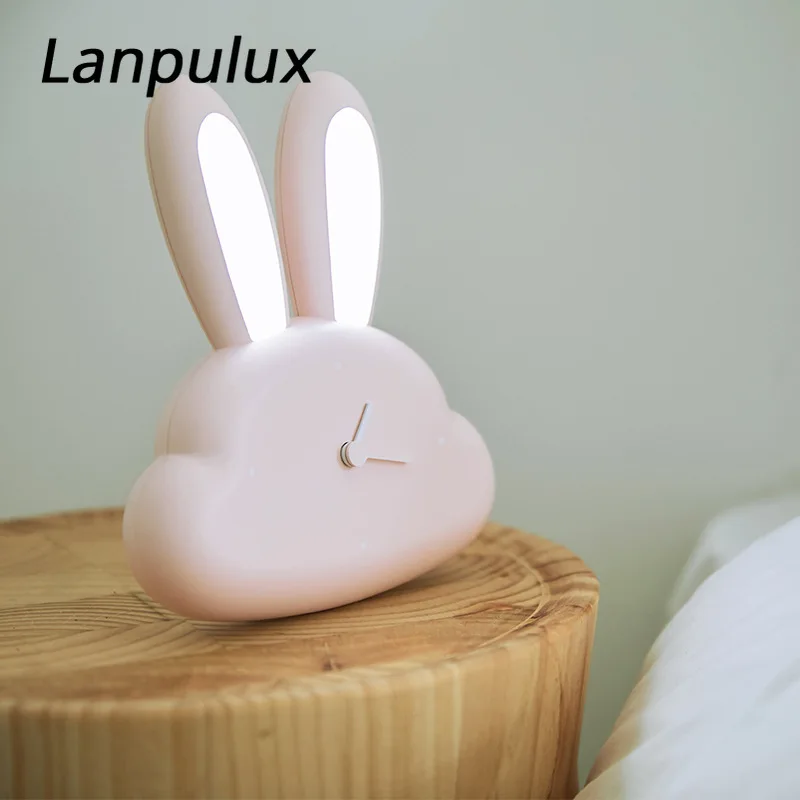 Lanpulux датчик движения лампа для детей розовый кролик ночные светильники