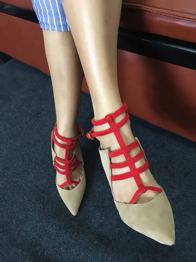 T-tied Suede High Heels Pointed Toe Women's Shoes Summer New 2019 Sandals in Sexy Lady Casual Pumps Customized | Обувь