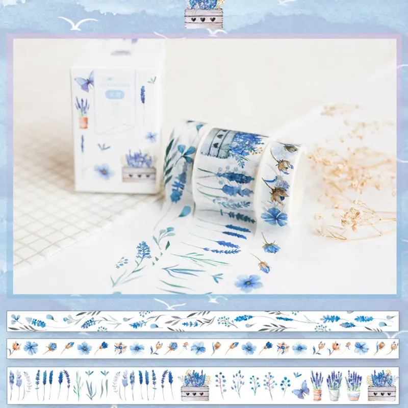 Coloffice 3 шт./компл. Sky Blue Series лента Washi свитер-гольф в Корейском стиле свежий Однотонная одежда с милым рисунком клейкая лента для stationeryl расходные материалы - Цвет: 5