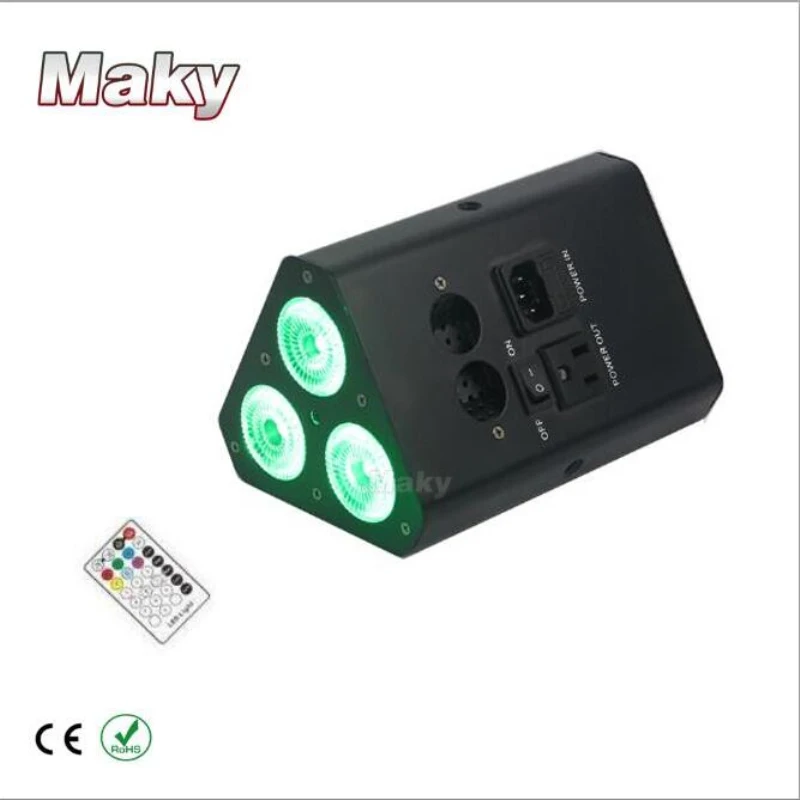30 световых коробок бесплатная доставка 3 шт. 18 Вт RGBWA + UV беспроводной Dmx и