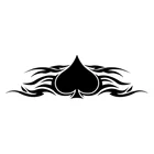 17,9 см * 5,6 см Ace Of Spades Tribal Card модный автомобильный Стайлинг виниловый автомобильный стикер черныйсеребряный цвет