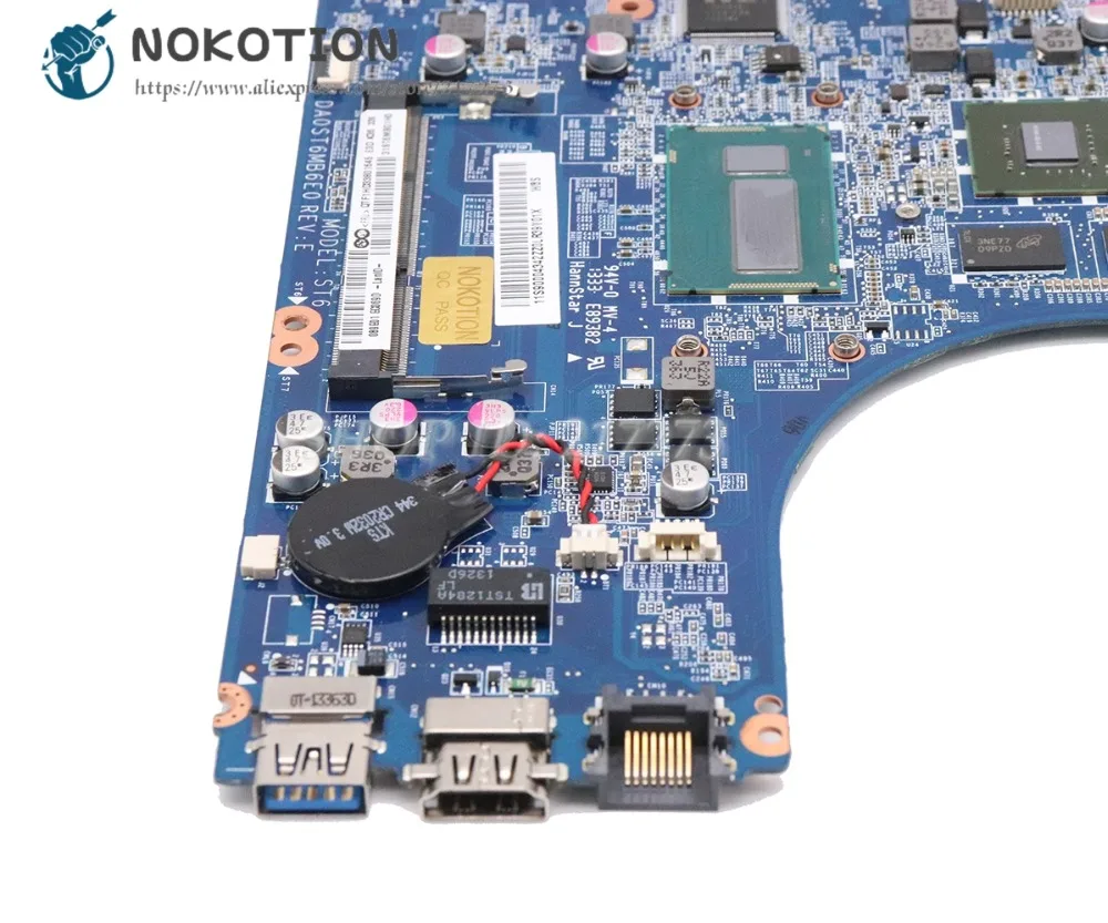 NOKOTION для Lenovo FLEX 14 14-дюймовая материнская плата ноутбука SR170 I5-4200U CPU GT 720M graphics DA0ST6MB6E0