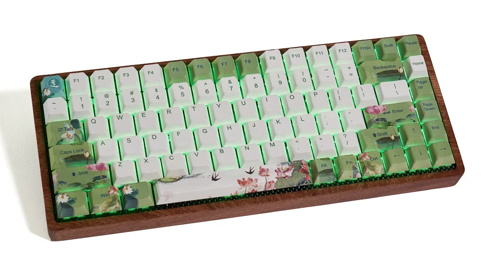 Вишневый профиль краситель Sub Keycap набор толстый PBT пластик Лотос бассейн зеленый белый синий colorway для gh60 xd64 xd84 xd96 tada68 87 104