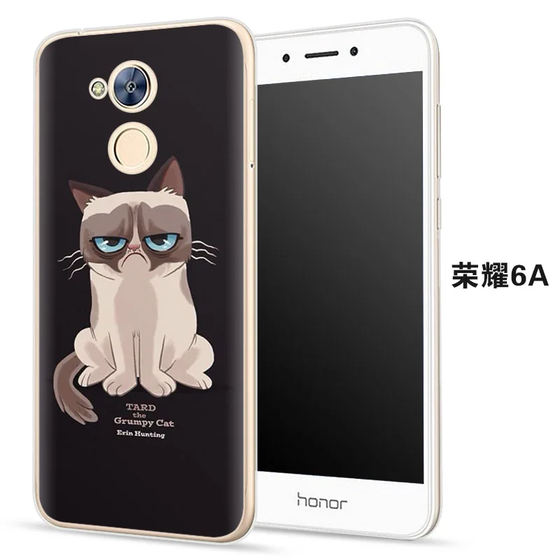Чехол для huawei honor 6A силиконовый чехол телефона Прозрачный |