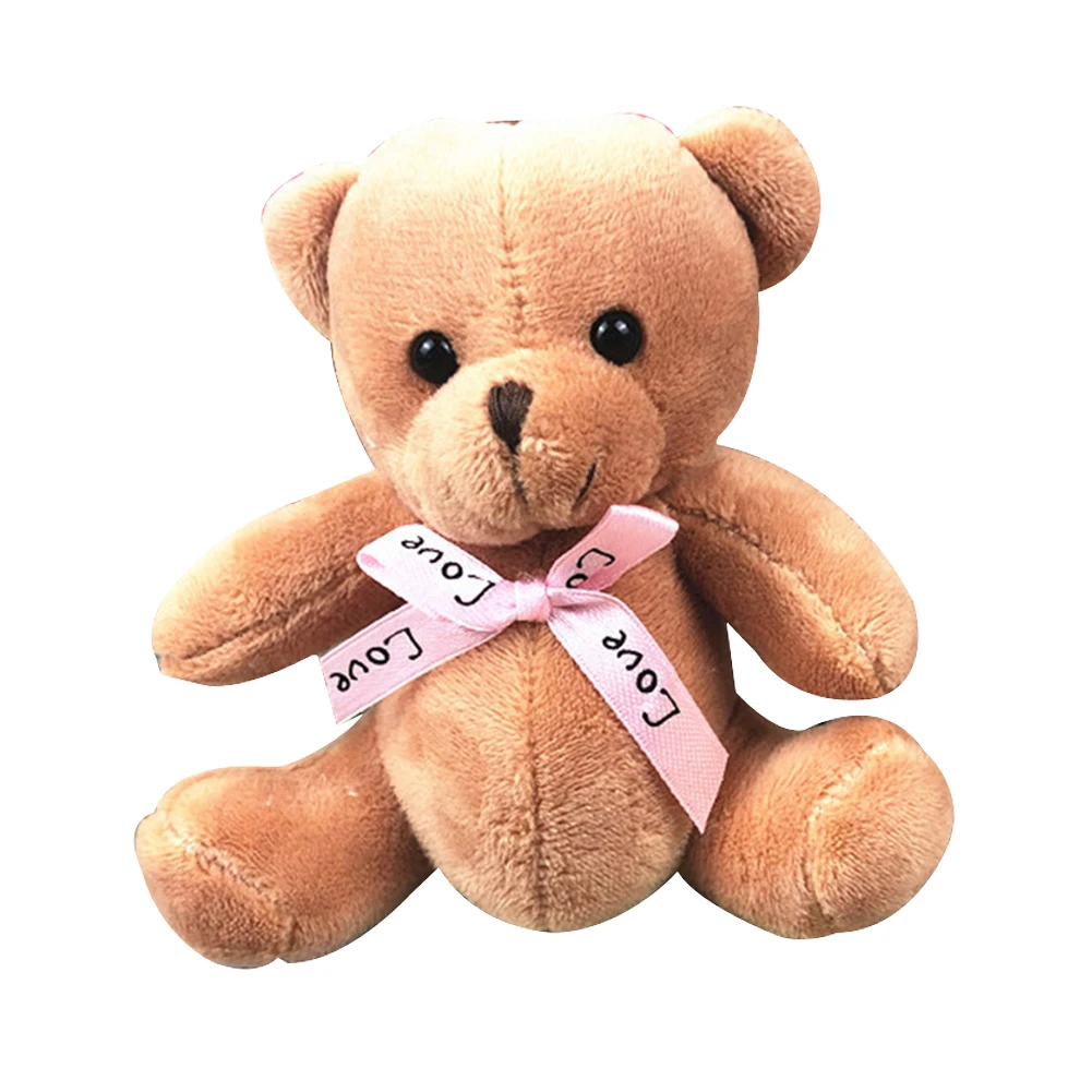 

10cm Plush Bear Doll Pendant Keychain Key Ring Holder Phone Bag Hanging Decor Lovers Friends Gifts