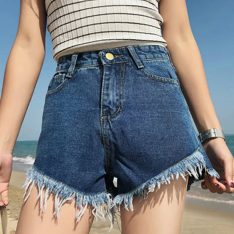 Лето 2018 г. Корейская версия комплекта широкие брюки с шерстью края Свободные