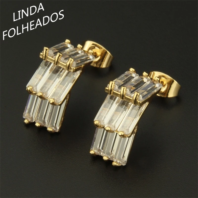 Женские серьги гвоздики в стиле бохо LINDA FOLHEADOS большие ювелирные украшения с