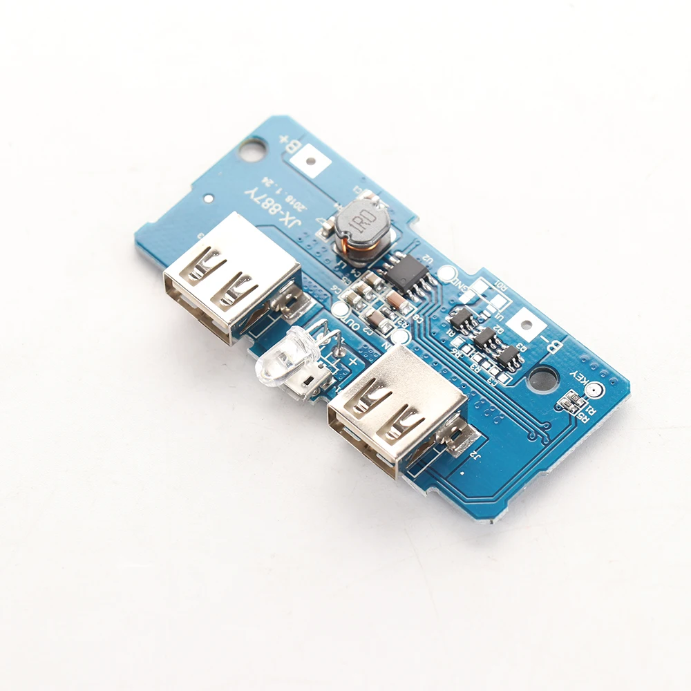 Горячий 3 7 В до 5 2A Boost модуль DIY Power Bank материнская плата Двойной выход USB|Печатные