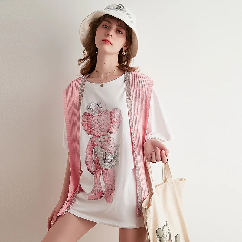 Модное Вязаное пончо 2019 осень со стразами бусинами и бантом женский плащ