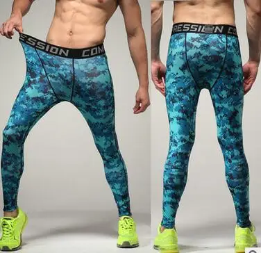 

New Fashion Mens Compression Pants 3D Print Quick Dry Skinny Bodysuit Leggings Tights Fitness MMA Pants Trousers