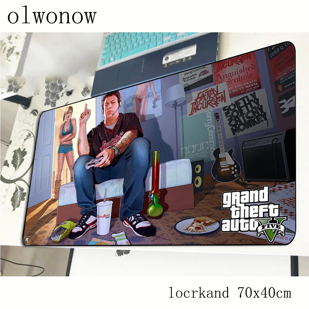 Коврик для мыши gta 70x40 см подставка под запястье лучший игровой коврик большой