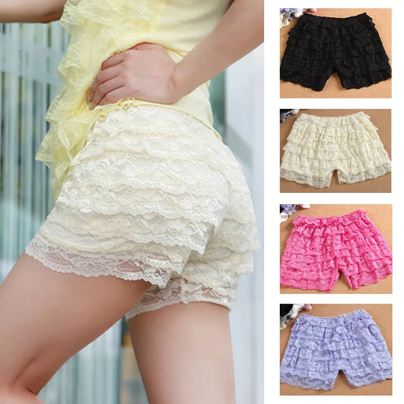 Женские кружевные шорты короткие jl0023|safety short pants|safety shortlace pants |