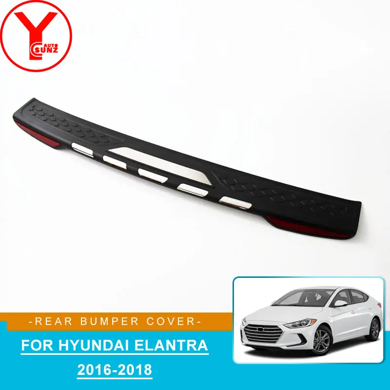 ABS автомобильный Бампер протектор Наклейка пластина для hyundai elantra avante 2016 2017 2018