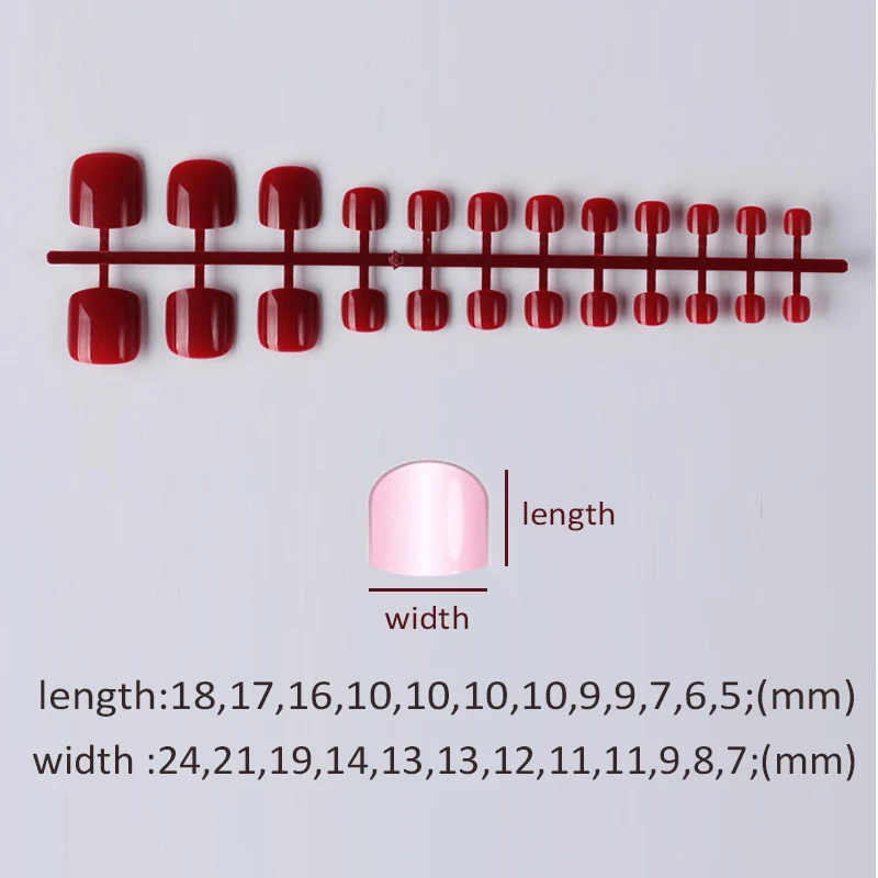 

24pcs/set Fashion Women Full Sizes Beauty Toe Nail Art DIY Designed Cover Nail Art
