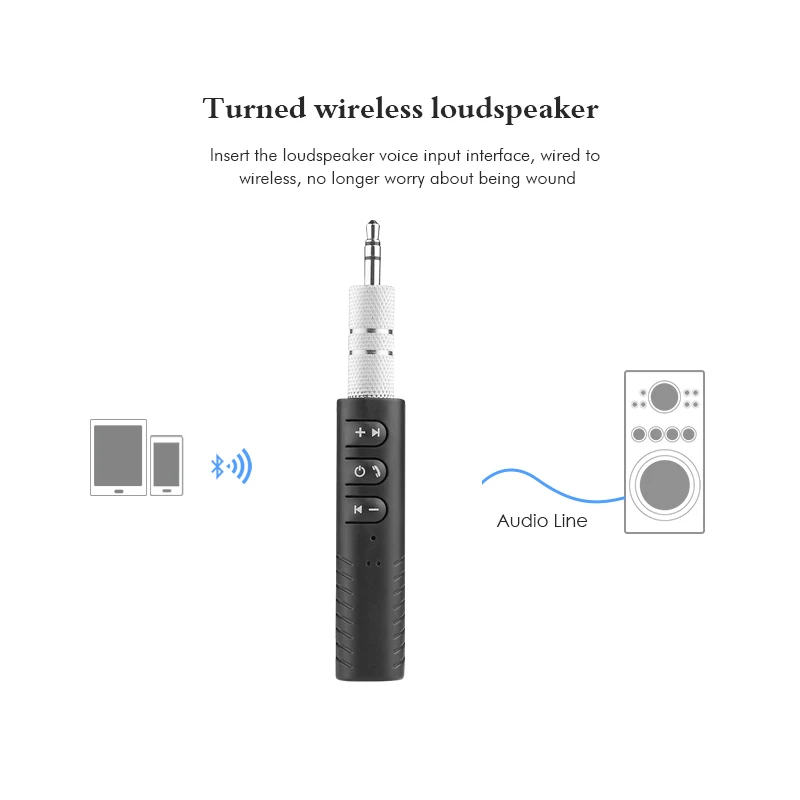 Hevaral Мини Bluetooth приемник 3,5 мм разъем bluetooth-ресивер Aux автомобильный аудиоприемник Hands Free Adaptador Мини Bluetooth адаптер