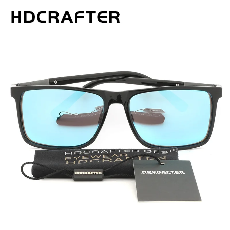 Модные поляризованные мужские солнцезащитные очки HDCRAFTER 2018 из