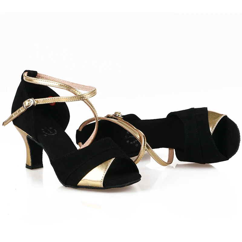 Стандартный латинский обувь женские босоножки для девушек на высоком каблуке из