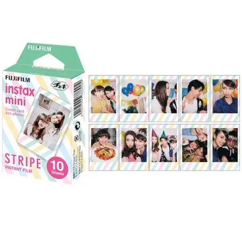 Fujifilm Instax Mini 8 пленка в полоску рамка 30 шт. фото для Mini 300 7 s 7 50 s 50i 90 25 dw Share SP-1 Polaroid мгновенная фотокамера