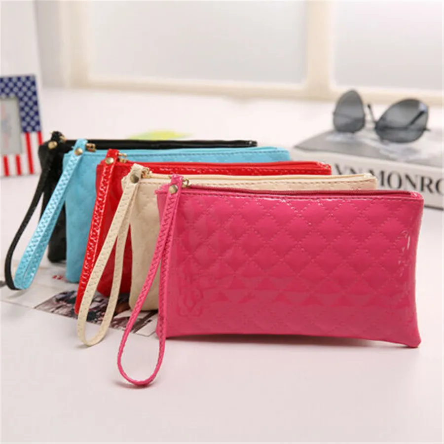 Женский Длинный модный кошелек клатч из искусственной кожи на молнии для карт с