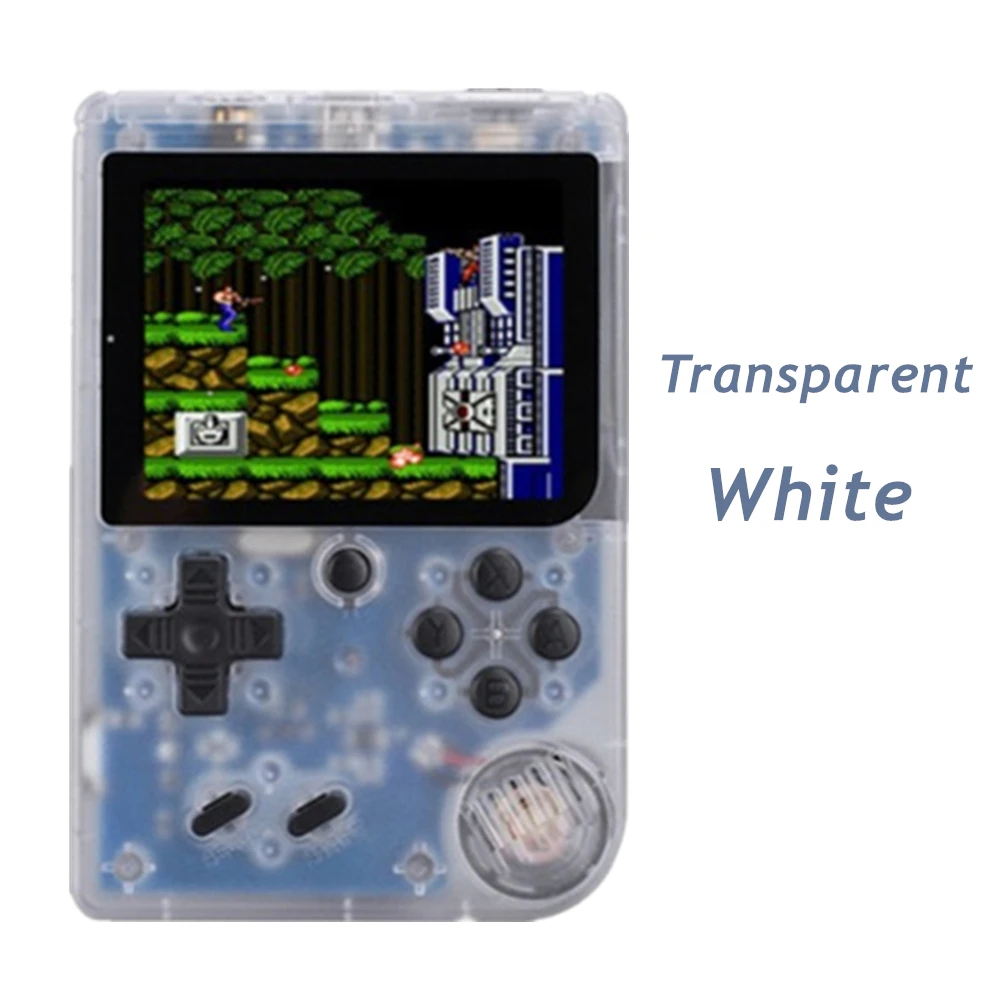 Transparent White 168 игр Мини Портативная Ретро видео консоль портативная игра Advance Players Boy 8 бит встроенный Gameboy 3,0 дюймов цветной ЖК-экран - Цвет: Transparent White