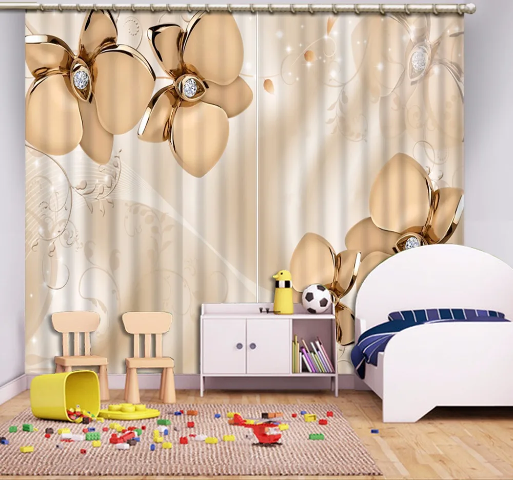 

Luxury European Modern relief flower fashion custom curtains living room window modern home decor