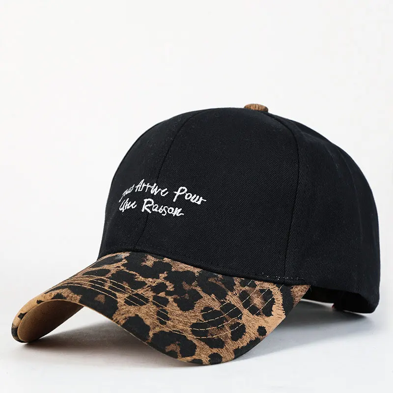 Leopard black Женская летняя Мужская модная весенняя Повседневная Кепка s леопардовая вышивка хип-хоп шляпа унисекс бейсбольная Кепка Для Взрослых sun Gorros - Цвет: Leopard black
