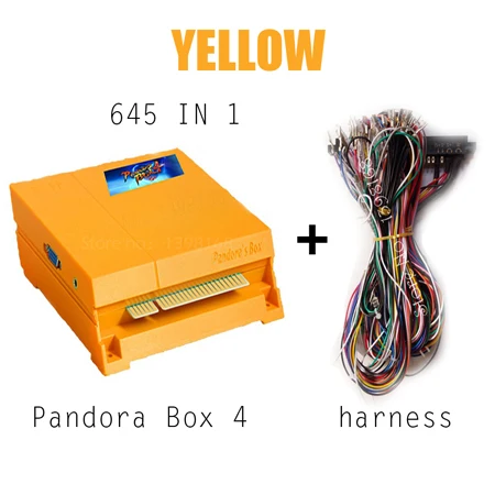 HD Pandora Box 4S 680 в 1 Jamma мульти-игра доска Pandora's Box 4S с HDMI CGA и VGA выход высокого разрешения - Цвет: 645 IN 1 and  Harnes