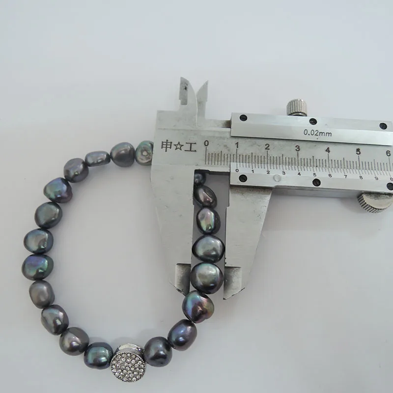 100% натуральный пресноводный жемчуг набор ювелирных изделий ожерелье и браслет в