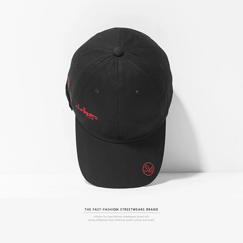 INFLATION Lettering Embroidery Baseball Caps For Men Casual Letter Snapback Hat Women Cotton Summer Dance Cap Unisex 098CI2018 | Аксессуары