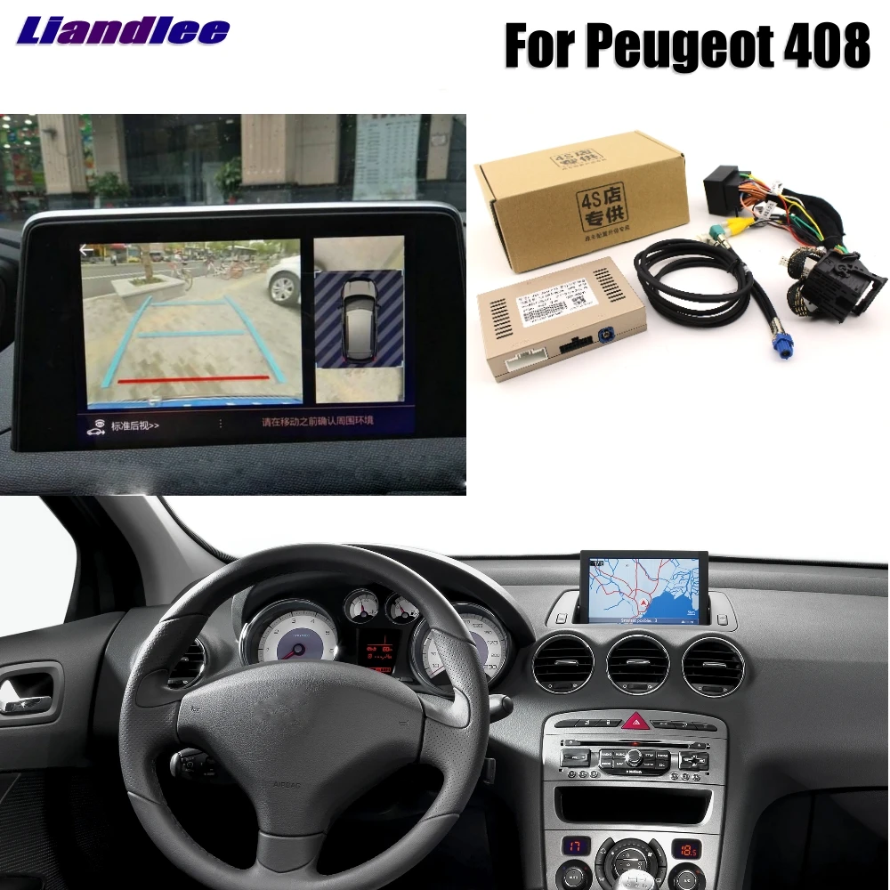 

Liandlee Parking Camera Interface Reverse Back Up Camera Kits For Peugeot 408 2014~2018 Display Upgrade