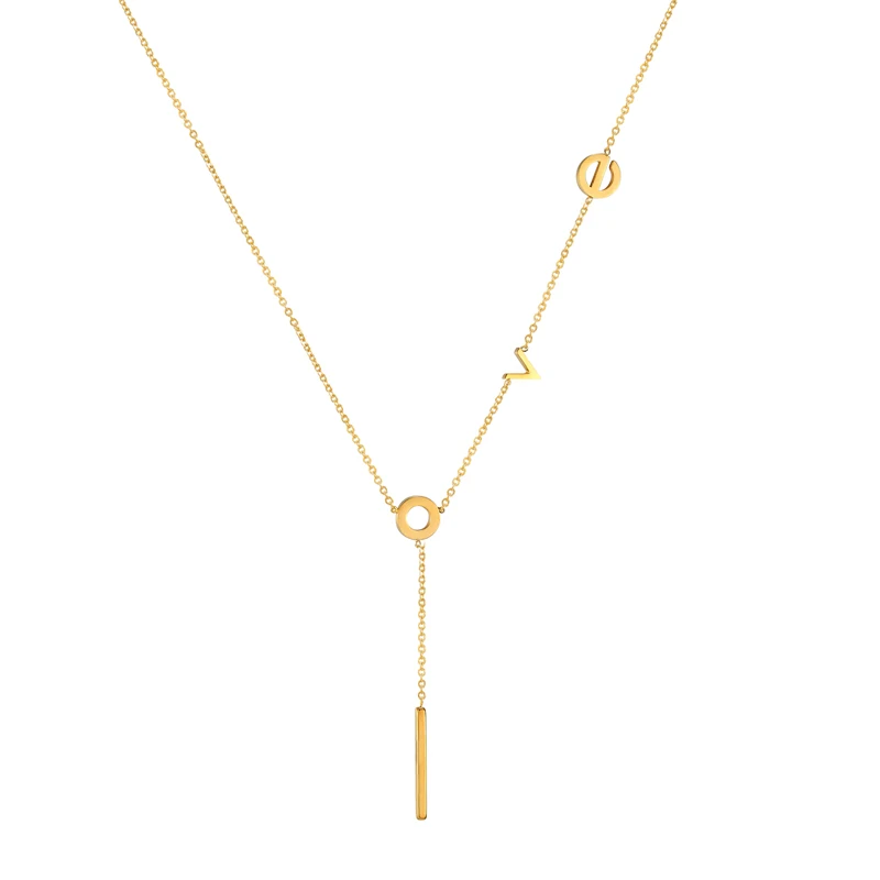 Классическое элегантное и Очаровательное ожерелье с надписью Love для женщин из