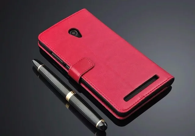 Ретро чехол из натуральной кожи на подставке с застежкой кошелек для Asus Zenfone 2 ZE551ML Capa Case для Asus Zenfone 3 ZE520KL/ZE552K 3 Max ZC520T - Цвет: Rose