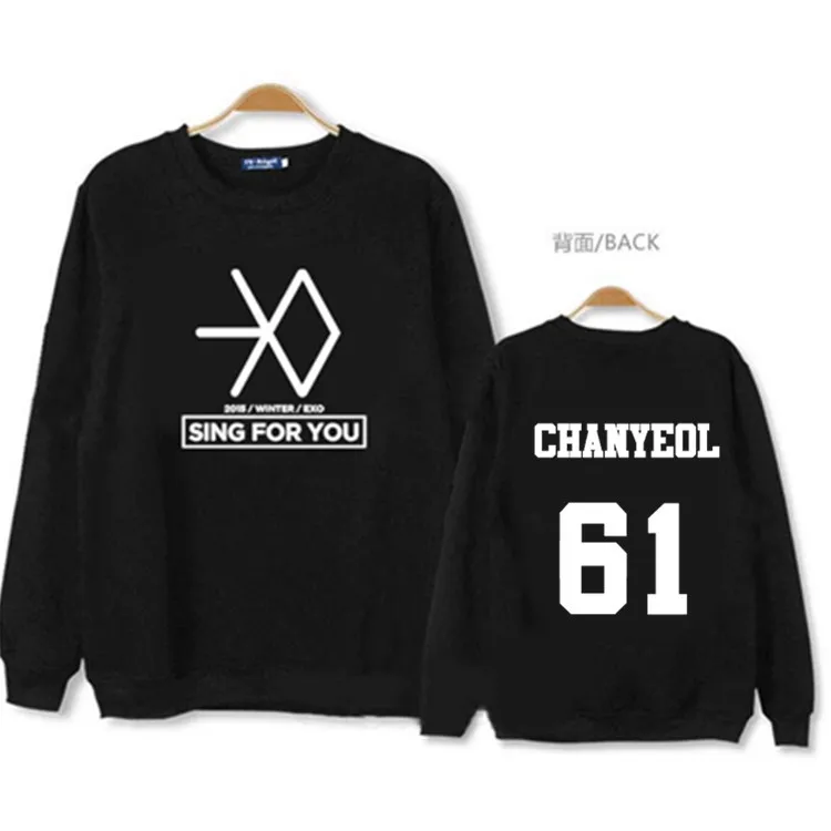 EXO kpop/Осенняя толстовка с логотипом планеты новинка 2016 года пуловеры символикой