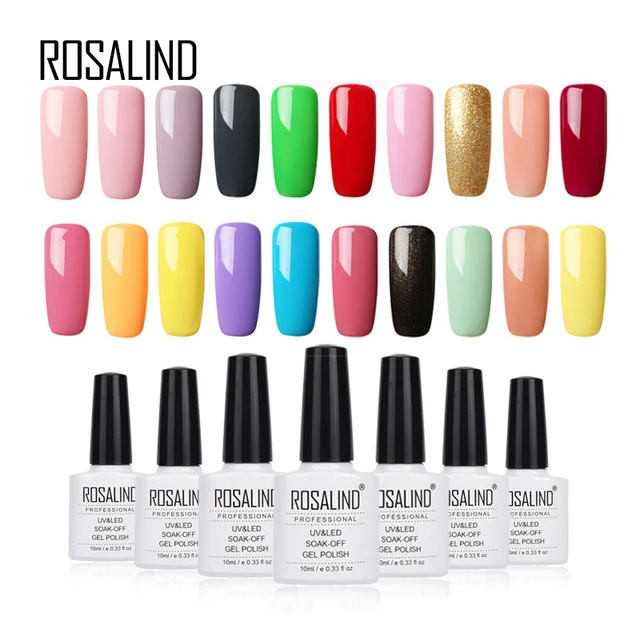 ROSALIND 10 мл 58 цветов 01-58 Гель-лак для ногтей долговечный Макарон отмачиваемый