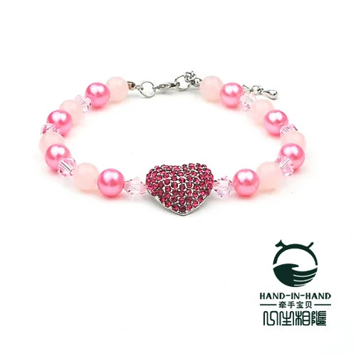 

Pet Products Small Dog Supplies Accessories ABS Imitation Pearl Crystal Heart Pendant Necklace 3pc/lot