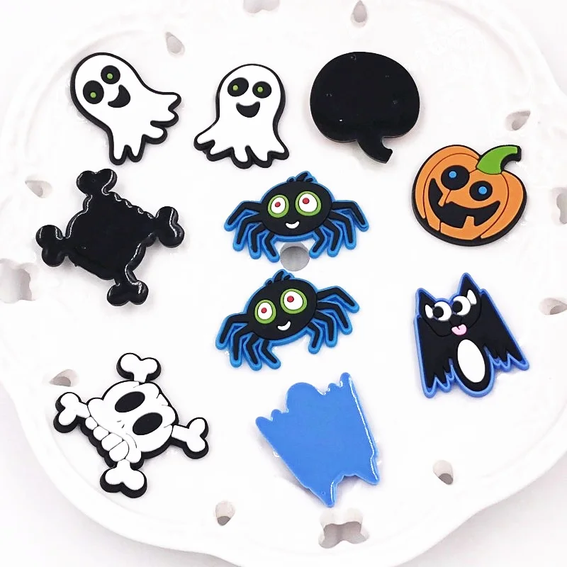 50 шт. милый мультфильм Хэллоуин Тыква паук Мягкий Декор Аксессуары плоская
