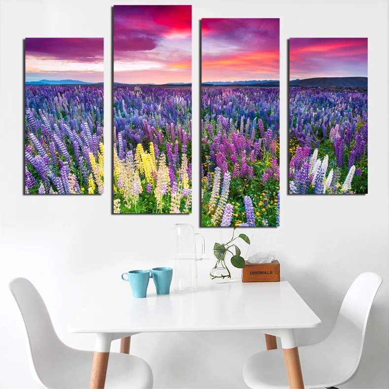 Бесплатная доставка 4 шт большой холст искусство дешевые современные