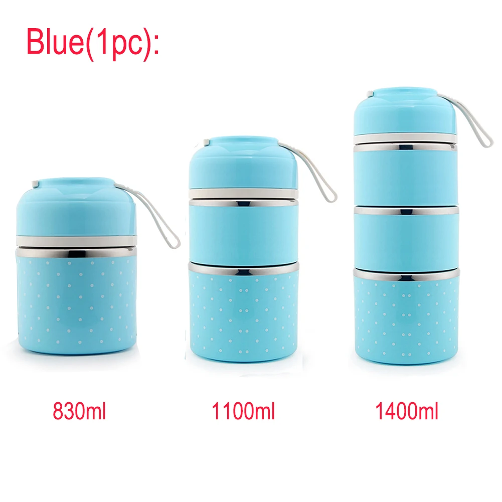 Новый милый портативный из нержавеющей стали Bento Box герметичный тепловой Ланч-бен