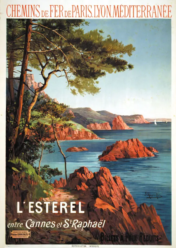 Франция туристические плакаты Nice-Paris-Lyon-Mediterranee классические настенные наклейки
