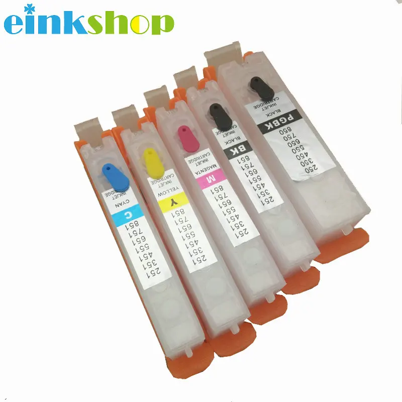 5pcs Einkshop совместимый pgi-580 cli-581 заправка чернильный картридж PGI580 CLI581 для canon PIXMA TS6150 TR7550 TR8550 принтер с чипом - Цвет: 5pcs