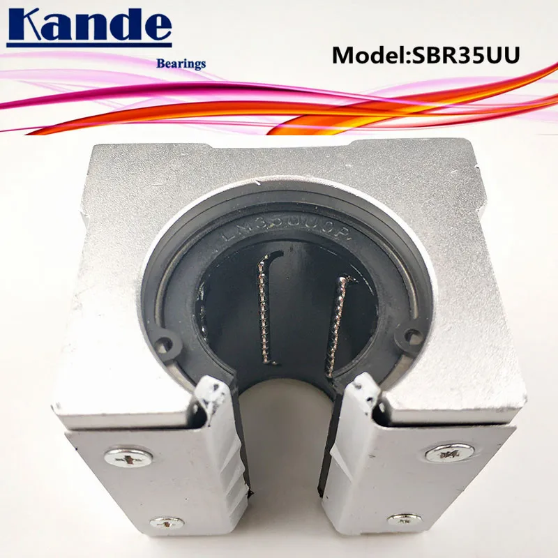 Подшипники Kande 2шт SBR35UU SBR35 UU открытый Подшипник блока CNC части скольжения для 35 мм