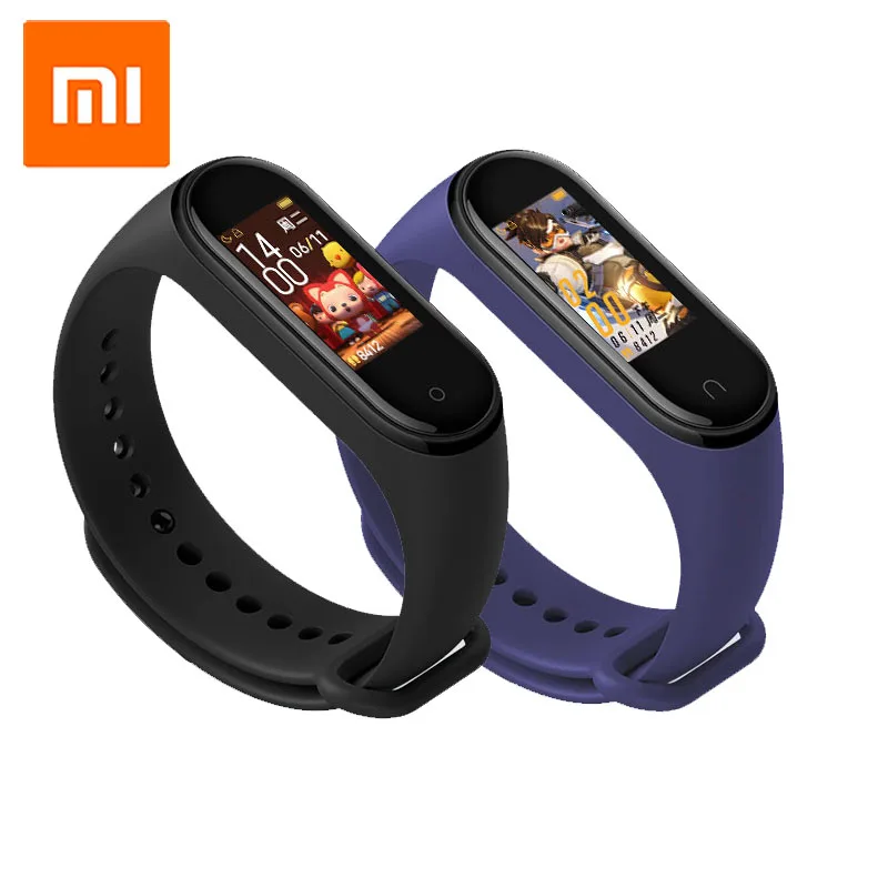 Xiaomi mi Band 4 умный Браслет mi band 4 цвета AMOLED экран сердечный ритм фитнес музыка Bluetooth 5,0 50 м водонепроницаемый сенсорный экран