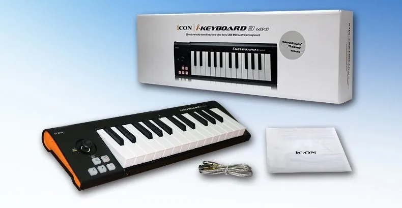 Значок iKeyboard 3 мини 25-ключ MIDI контроллер клавиатуры аранжировщик пианино клавиши в стиле USB MIDI контроллер клавиатуры